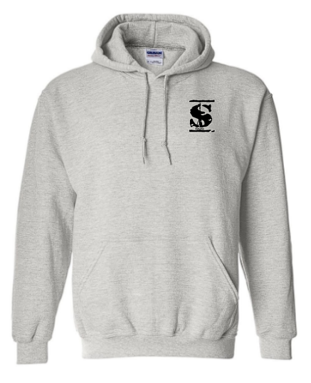 Grey Hoodie Black Logo (TSA) | HeShirtsSheShirts